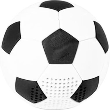 Glow Football Bluetooth Speaker，World Cup Portable Sports Gift for Fans, Outdoor Speaker with Party Lights(White&Black)