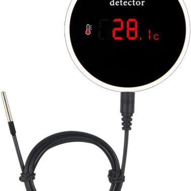 WiFi Temperature Sensor Freezer Thermometer: Digital RefrigeratorTemperature Monitor with Waterproof Probe, App Alert & Buzzer Alarm, Rechargeable Battery, for Garage, Fridge, Food Storage, Fish Tank